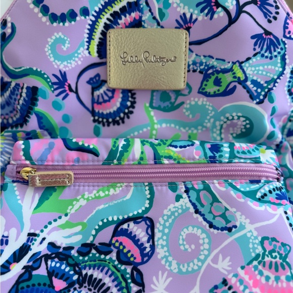 NWOT Lilly Pulitzer Bahia Backpack Lilac Freesia Mermaid For You - Picture 4 of 6